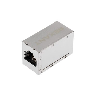 Проходной экранированный адаптер REXANT RJ-45(8P-8C), FTP категория 6, гнездо-гнездо 03-0109
