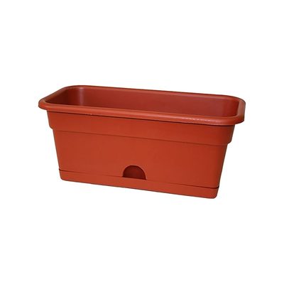 Балконное кашпо с поддоном Darel Plastic 5 0140 ДАР 40х20х17 см, 8 л, терракотовое 015167