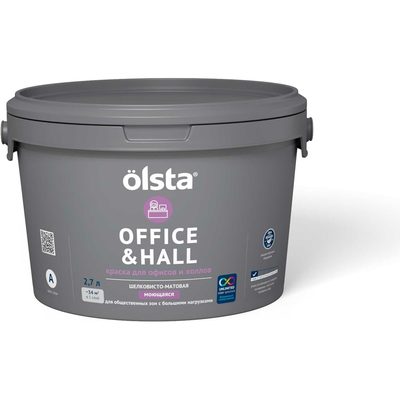 Краска для офисов и холлов OLSTA Office&amp;hall БАЗА A 2.7 л OOHA-27