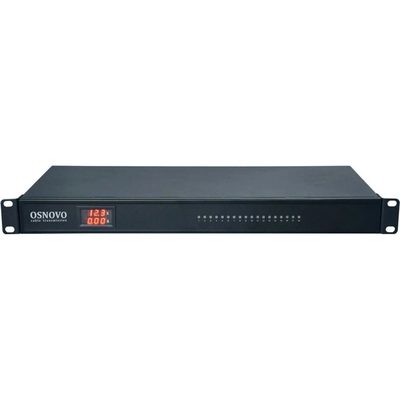 Блок питания OSNOVO PS18-12240/R на 18 каналов, для монтажа в 19'' стойку 1U, DC 12V, 1,11А на канал (ток нагрузки до 2А, при одновременном использовании до 10 каналов), суммарно до 20А sct1193