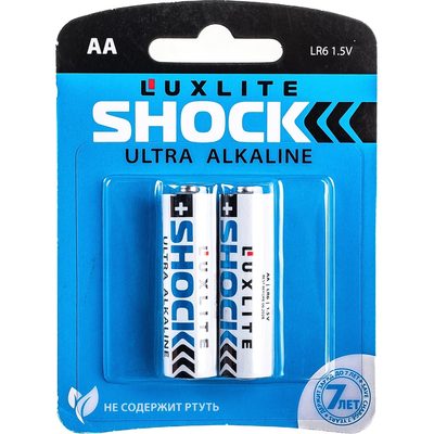 Батарейки Luxlite Shock АА 2 штуки в блистере BLUE 7760