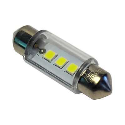 Светодиод Nord-Yada 12V T11x36-S8.5 (3SMD size 3528) C5W белый 0.18W 18lm 2 шт. 902576