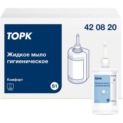 Жидкое мыло для рук TORK Advanced гигиеническое, 1 л., S1 арт.420820 25528