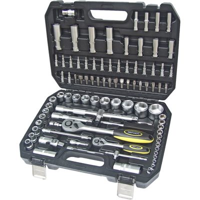 Набор торцевых головок ЭВРИКА 1*4"&amp;1*2", DR, 6-гранный, 94 предмета ER-80094