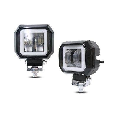 Светодиодная фара Вымпел WL-510 неон. обод, кв., 2 LED, 20 Вт 5250