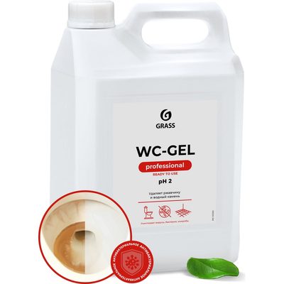 Средство чистящее для ванной и туалета жидкость от ржавчины Wc-gel 5л 125203