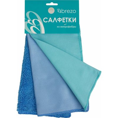 Набор салфеток для экранов и мониторов BREZO гладкая с ромбовидным плетением, гладкая с гладким плетением, махровая, арт. 95422