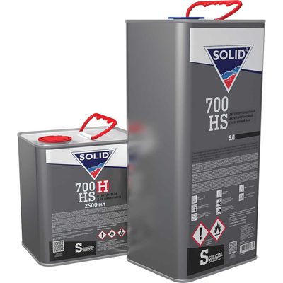 Двухкомпонентный прозрачный лак Solid 700 HS - (5000+2500мл) - 2K лак системы HS 2+1 (в комп. с отвердит.) 320.7500