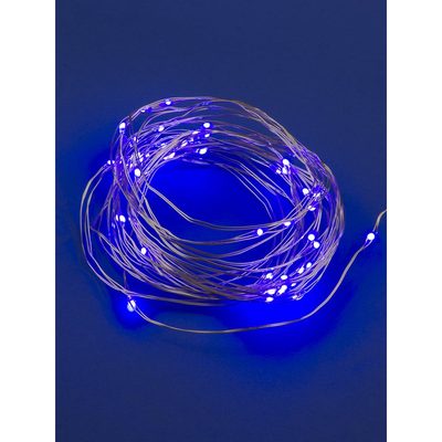 Светодиодная гирлянда Uniel ULD-S0500-050/SCB/2AA PURPLE, IP20, DEW UL-00007185
