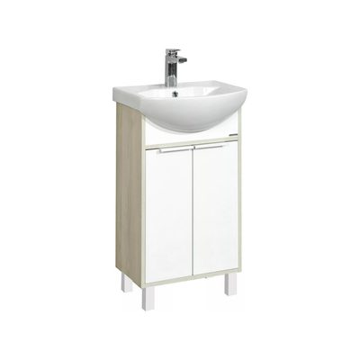 Тумба-умывальник Рико 50 Белый/Ясень фабрик AQUATON 1A212401RIB90, 00000060498