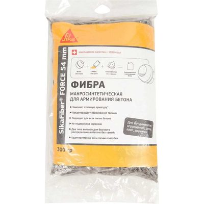 Полипропиленовая фибра для бетонов и растворов SIKA Fiber PPM-12 Пакет 0,3КГ 674232