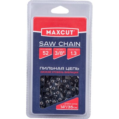 Цепь (91LV-52E; 3/8; 1,3; 52 звена; блистер) MAXCUT 086321052