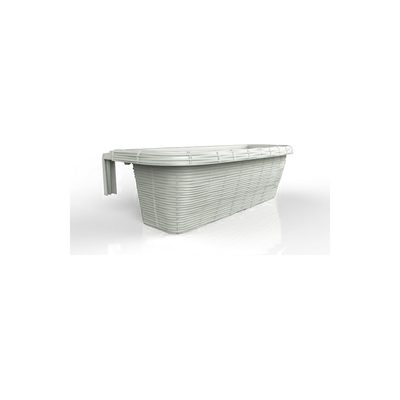 Балконный ящик с креплением на перила Bama Spa Rondine Paglia 30312 60х20х18.5 см, кремовый 053175