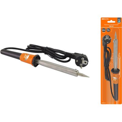 Паяльник TDM ELECTRIC ПЭК-84, 84 Вт, 230В, керам. ТЭН, прорезин. ручка, Алмаз SQ1025-0702