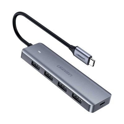 Хаб Ugreen CM219 4-Ports USB-C 3.0 Hub. Цвет: серый 70336 70336