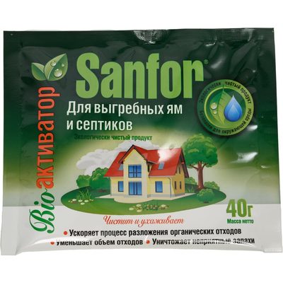 Средство для выгребных ям и септиков 40 г SANFOR 8384