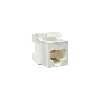 Модуль keystone DKC rj45 cat6 неэкранированный(utp), 180 градусов, белый(форм-фактор a10) RNK6U180WH