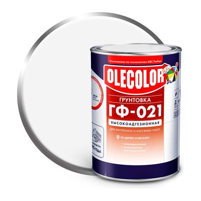 Грунтовка OLECOLOR ГФ-021 белый, 2.2 кг 4300009180