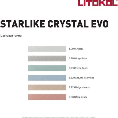 Эпоксидный состав для укладки и затирки мозаики и керамической плитки LITOKOL STARLIKE EVO S.820 AZZURRO TAORMINA 2.5 кг 485490002
