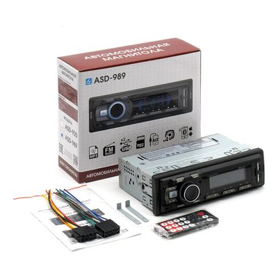 Магнитола Вымпел ASD-989 FM/USB/AUX/bluetooth пульт дистанционного управления 4085