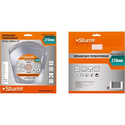 Диск пильный по дереву (210х30 мм; 24T) Sturm 9020-210-30-24T