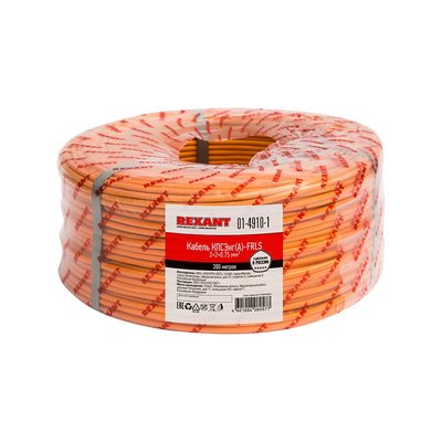 Огнестойкий кабель REXANT КПСЭнг(А)-FRLS 2x2x0,75 мм2, бухта 200 м 01-4910-1