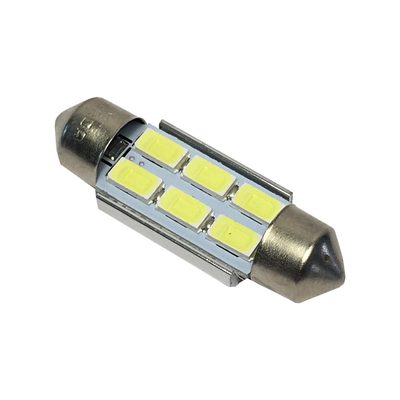 Светодиод Nord-Yada 12V T11x36-S8.5 (6SMD size 5730) (CANBUS c рад-ром) C5W 1.92W 72lm белый 2 шт. 904603