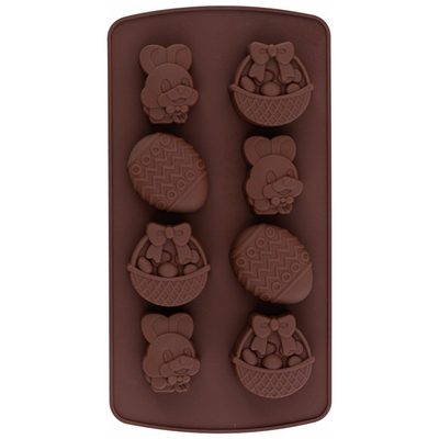 Силиконовая форма для шоколадных конфет МУЛЬТИДОМ Пасхальное настроение 21x10.5x2.5 см VL80-504