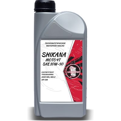Моторное масло LV MOTO 4T 10W-50 Полусинтетическое 1 л SHIKANA 79548