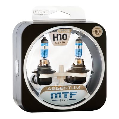 Галогеновая лампа MTF Light Argentum+80% H10, 12В, 42Вт 55046 H8A1210