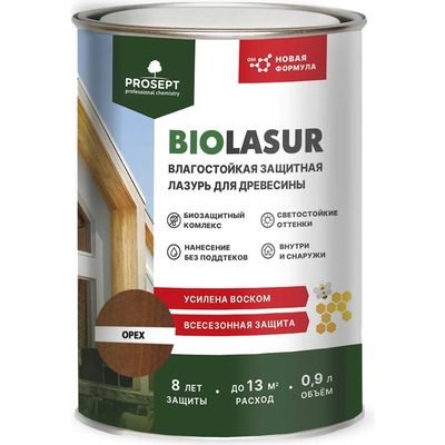 Защитно-декоративный лессирующий антисептик PROSEPT BIO LASUR Лиственница 0.9 л 034-09