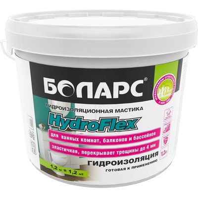 Гидроизоляция HydroFlex 1.2 кг БОЛАРС 00000027342