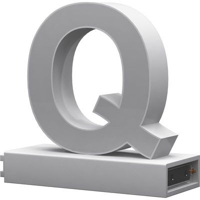 Светодиодная буква Q ABCMIX магнитное соединение, 100 мм -Q-100-magnetic