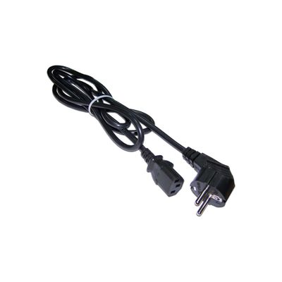 Шнур питания LANMASTER C13-Schuko угловая, 3x0.75, 220В, 10А, черный, 2 м. LAN-PP13/SHA-2.0-BK