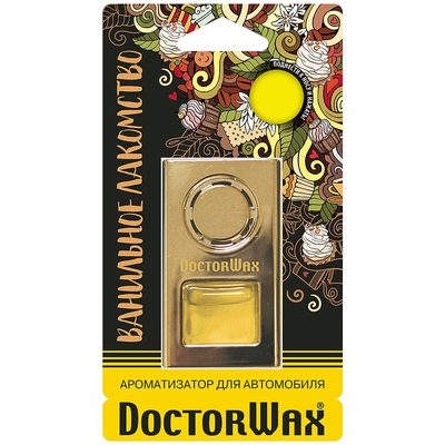 Ароматизатор воздуха на дефлектор обдува DoctorWax Ванильное лакомство DW0813