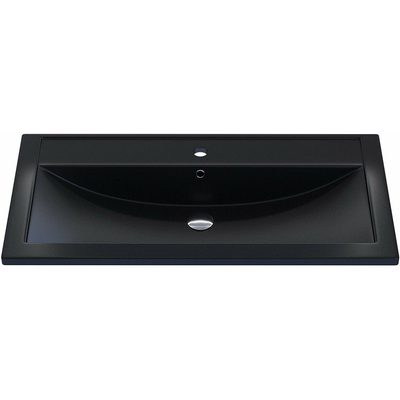 Кварцевая раковина для ванной uperwood Foster Quartz 90 см, черная матовая, уголь 291030042