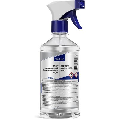 Спирт изопропиловый абсолютированный с триггером  Selkor 0,5 л36900