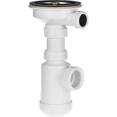 Сифон для выпуска MasterProf 90-94 мм, 3.1/2"х40, с нерж.решеткой ИС.110689