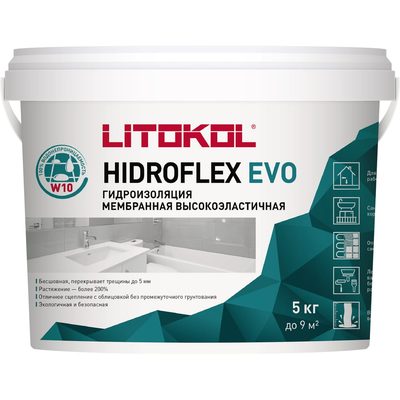 Мастика LITOKOL HIDROFLEX-гидроизоляция, 5 кг bucket 482570002