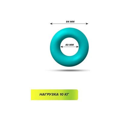 Кистевой эспандер Absolute Champion матовый, цвет бирюзовый, усилие 10 кг АЧ 05957ОП