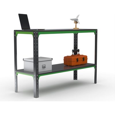 Стол-верстак ООО Металекс Metalex серия KIT 950х1200х400 одна полка, серо-зеленый, 204003