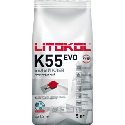 Клеевая смесь LITOKOL LitoPlus K55 класс C2, 5 кг 78080004