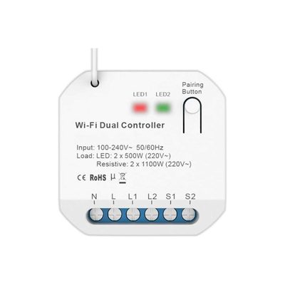 Умное реле GRITT Core 2.0 в подрозетник 2 линии 433 + WiFi 32102