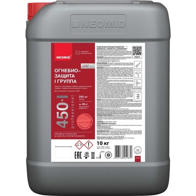 Тонированный огнебиозащитный состав NEOMID 450 - I группа 10 кг Н-450(1)тон-10/гот