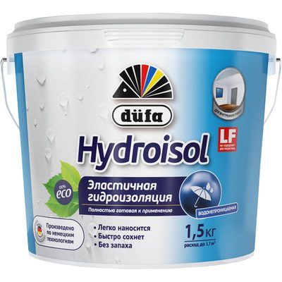 Гидроизоляция Dufa HYDROISOL эластичная, 1.5 кг МП00-004899