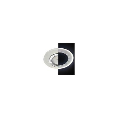 Светильник Ecola MR16 LD1650 GU5.3 Glass стекло, подсветка, круг, матовый - хром 25x95 SL1650EFF