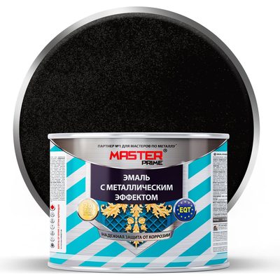 Эмаль с металлическим эффектом Master Prime черный (0.4 л) 4300007159