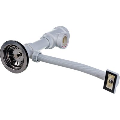 Сифон для мойки Alcadrain A447 - DN50/40 с нержавеющей решеткой 00034402