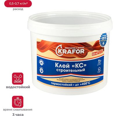 Универсальный клей KRAFOR кс 18 кг 1 44980