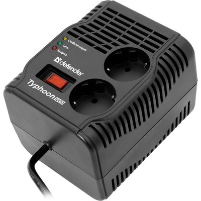 Стабилизатор напряжения Defender AVR Typhoon 1000 320 Вт, 2 розетки 99033